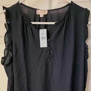 Loft blouse black size L Petite